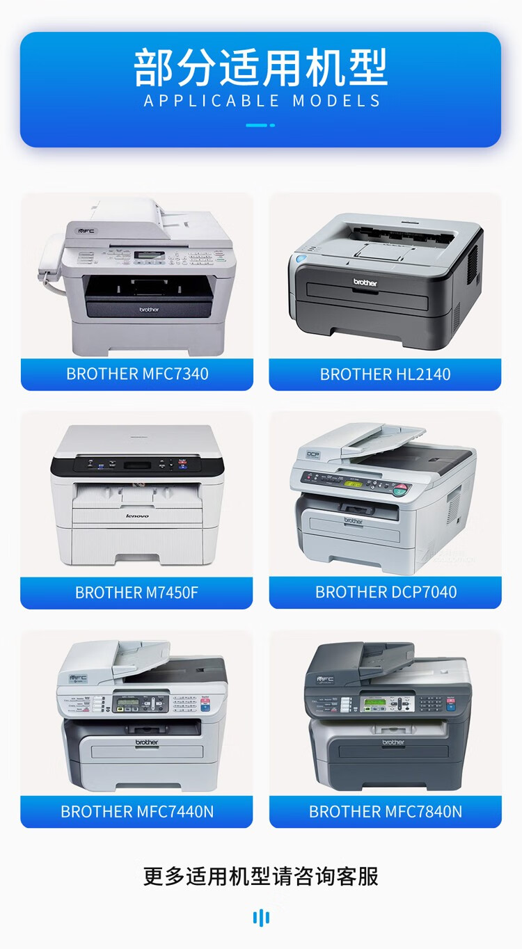 天色（TIANSE）DR2150硒鼓架mfc7340适用兄弟dcp7030 hl2140硒鼓7450 7340粉盒tn2115硒鼓 【12000页】