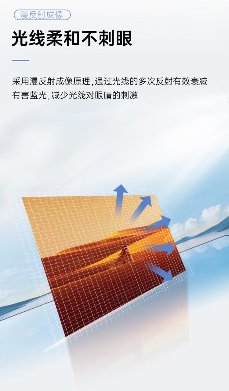 VIMGO C1投影仪家用家庭影院（物理1080P 自动对焦 自动梯形矫正）晴空蓝