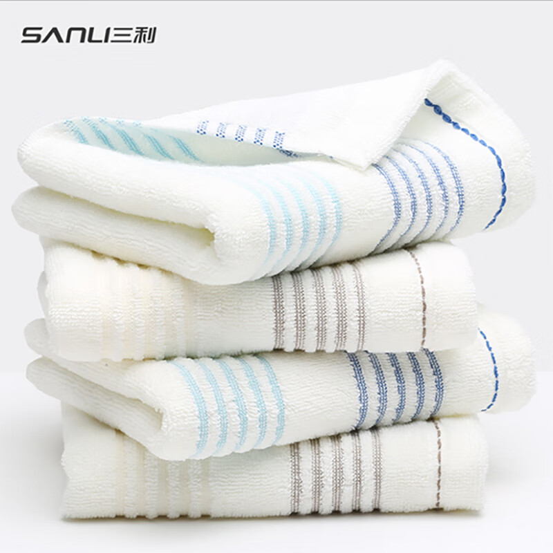 三利轻风面巾 34*74cm 85克/条 10条 颜色随机 9371-10T