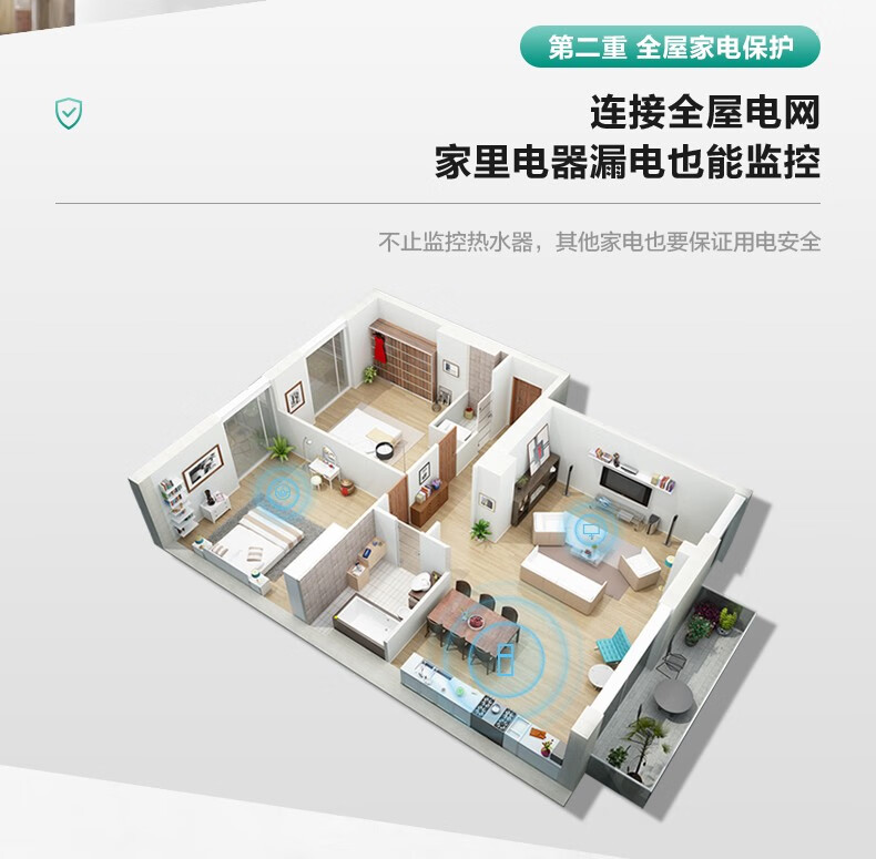 Midea 80升电热水器速热储水式 2000W 防电防漏 低耗保温 F80-A20GA2