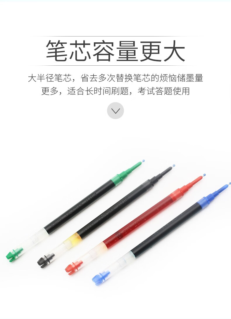 百乐（PILOT）中性笔替芯笔芯走珠笔芯0.5蓝BXS-V5RT-L单盒装（12支）