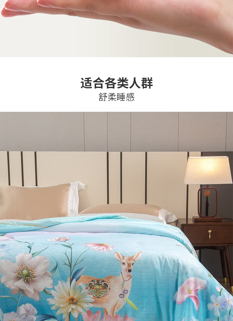 乔德家纺（JOES HOME）超柔大豆抑菌数码夏被 200*230cm JDXB220218