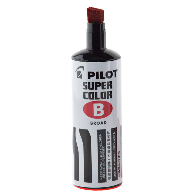 百乐（PILOT）油性马克笔大号记号笔防水箱头笔红SC-BM-R(HK)单盒装（12支）