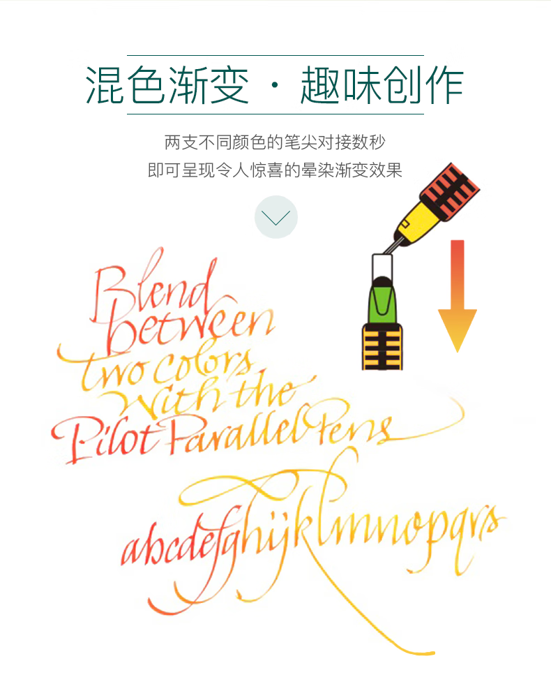 百乐（PILOT）钢笔平行艺术笔美工钢笔鸭嘴笔艺术字体英文书法钢笔1.5套装FP3-15-SS单套装