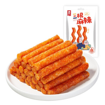 源氏 办公室休闲食品老式大辣片 三根麻辣120g*3袋