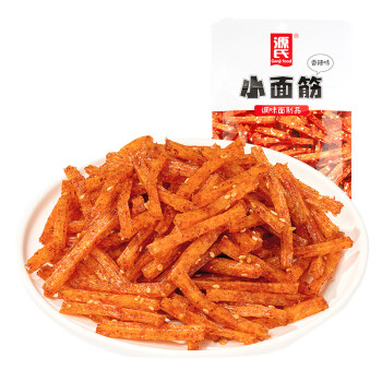 源氏 办公室休闲食品老式大辣片 小面筋50g*5袋