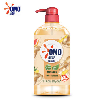 奥妙 洗洁精去重油 洗碗 洗水果 家用不伤手 生姜净味1.1kg