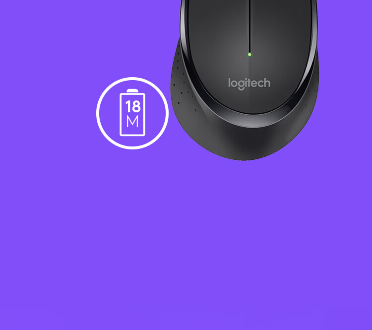 罗技（Logitech）M275鼠标 无线鼠标 办公鼠标 右手鼠标 白色