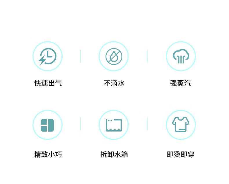 ZNC 挂烫机智能蒸汽加热家用迷你烫衣机小型电熨斗便携式旅行熨烫机 浅绿色 ZSCT-100