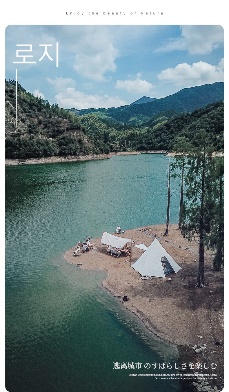 北山狼（BSWolf）户外折叠椅子便携式露营钓鱼凳子靠背折叠凳 中号橄榄绿