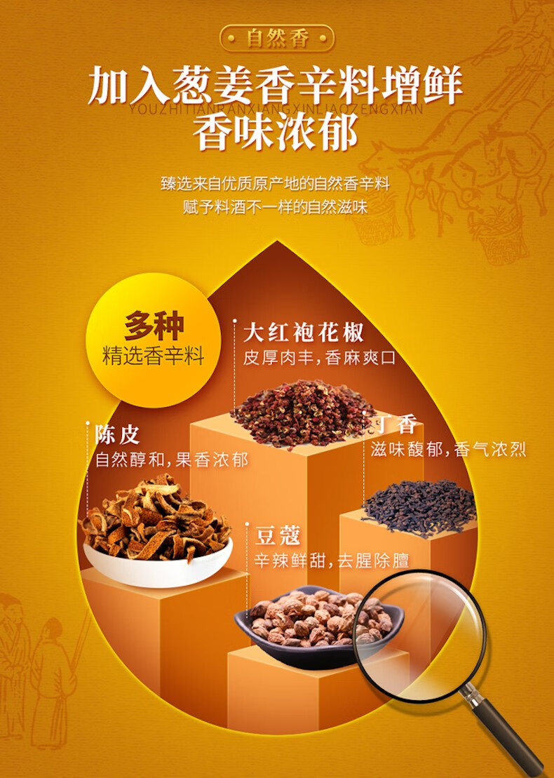 鲁花 去腥提鲜增香 厨房调味品 料酒1L*2