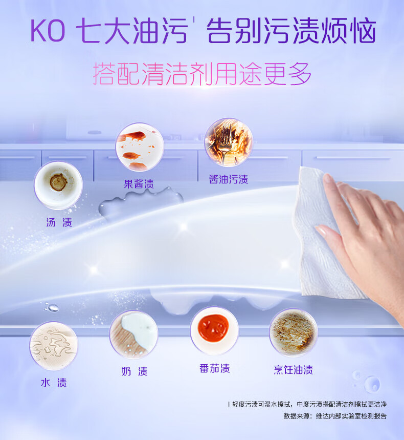 维达（Vinda）卷纸85节3层厨房纸巾 6卷/箱 V9300-A-1