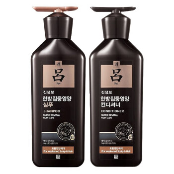 吕（Ryo）臻参焕活御时昇机特惠装（洗发水400ml+护发乳400ml）（黑吕）