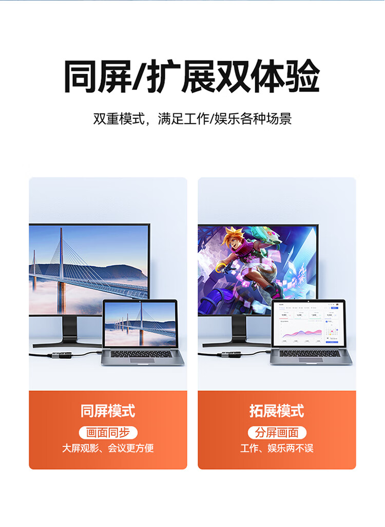 SAMZHE 山泽HDMI转VGA线转换器带音频供电口高清视频转接头适配器盒子接投影仪显示器线黑HHV04