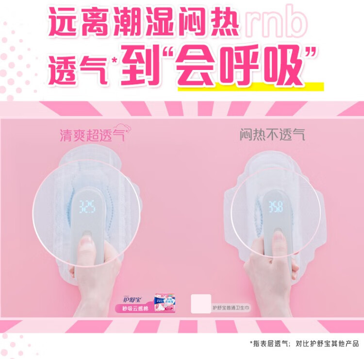 护舒宝秒吸云感棉极薄日夜用全周期超值组合安心套餐54片（日夜护垫）