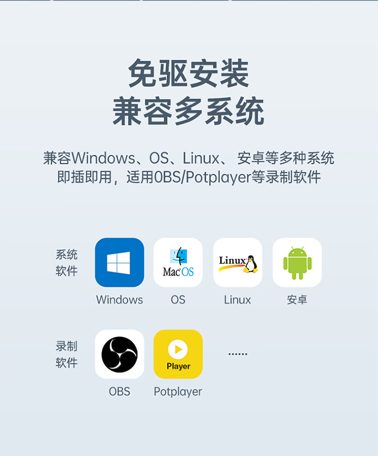 SAMZHE 山泽高清视频采集卡器适用PS4/Switch笔记本手机游戏直播会议音视频录制盒USB铝合金CJQ501