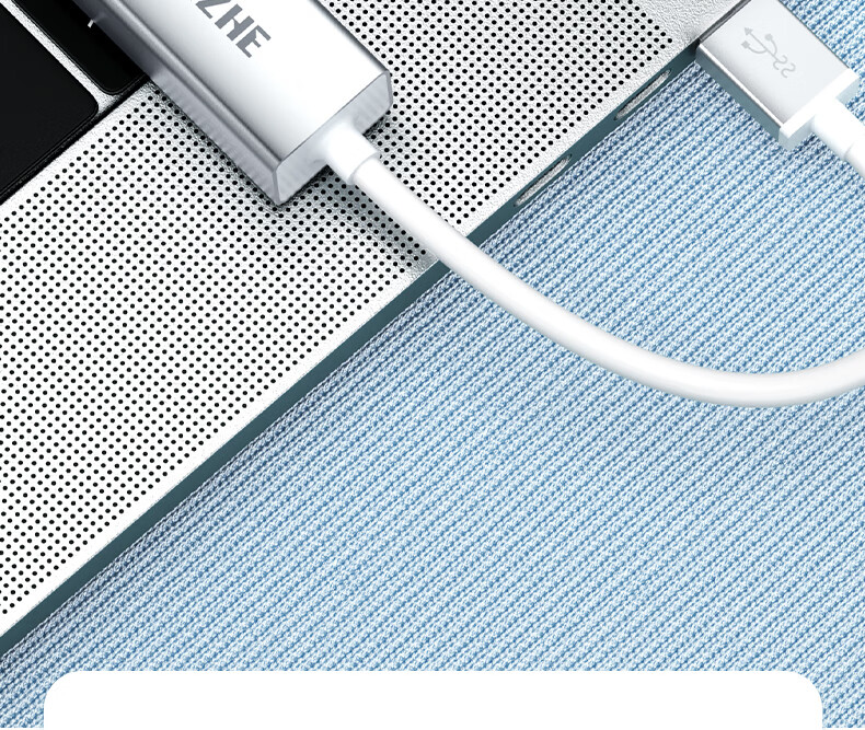 SAMZHE 山泽USB2.0转RJ45网线接口百兆有线网卡转换器适用苹果华为笔记本外置网线转接头银UWH11