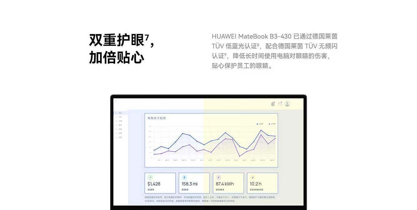 华为MateBook B3-430 14英寸商务办公轻薄笔记本电脑 i5-1240P 16GB 512G 集显 45%NTSC  Win11 深空灰