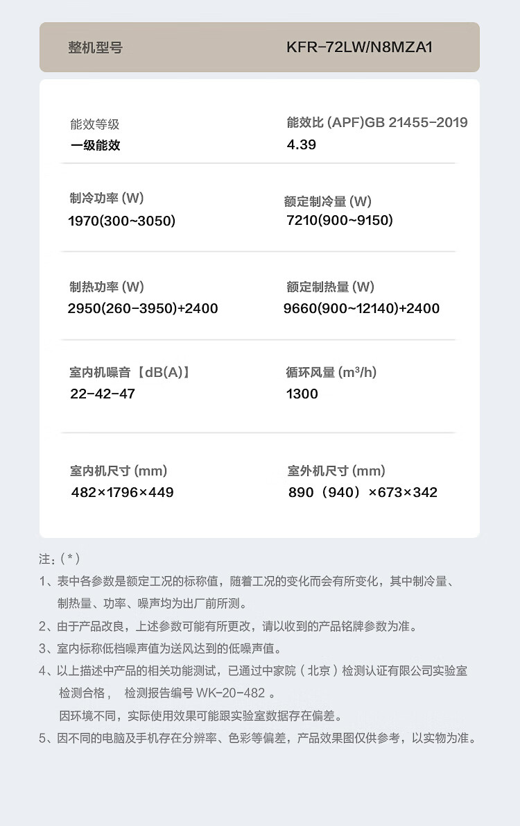 Midea新一级 钰行 大3匹 智能家电 变频冷暖 客厅圆柱空调柜机 语音控制 KFR-72LW/N8MZA1