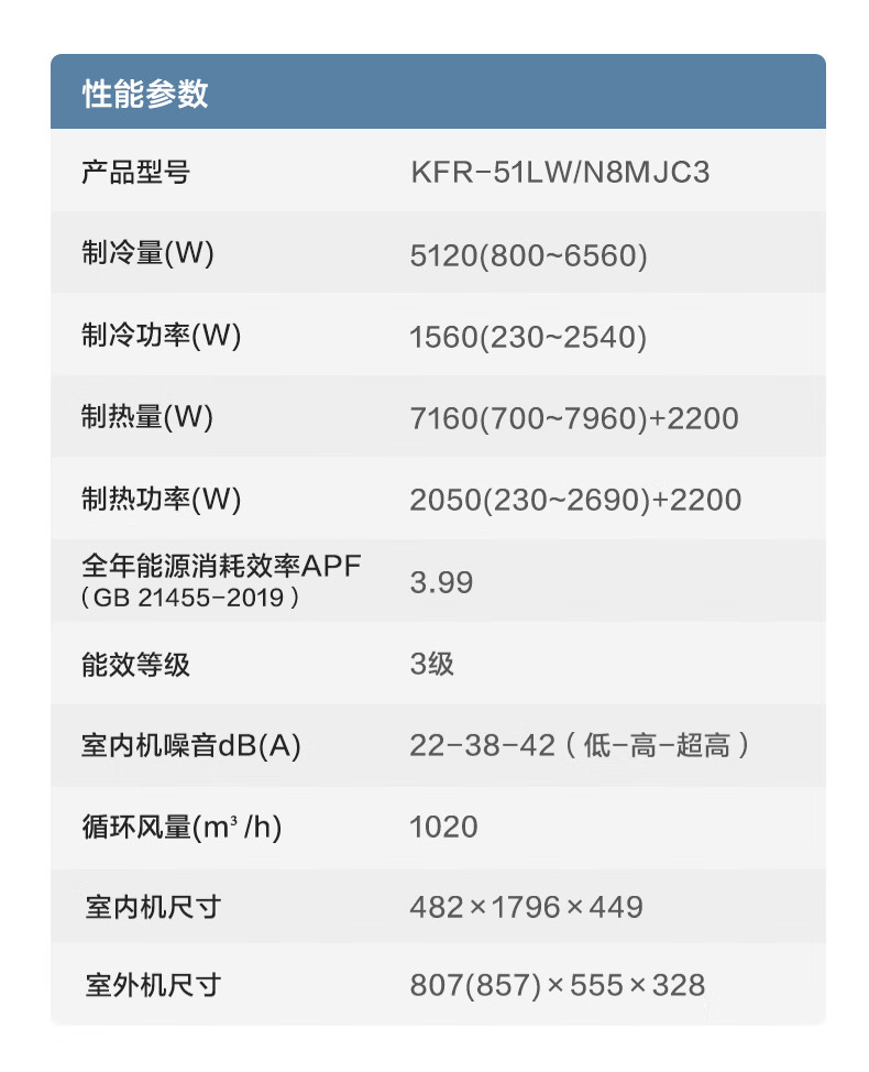 Midea空调2匹 风酷 变频冷暖 客厅空调立式 空调柜机 京东小家智能家电 KFR-51LW/N8MJC3