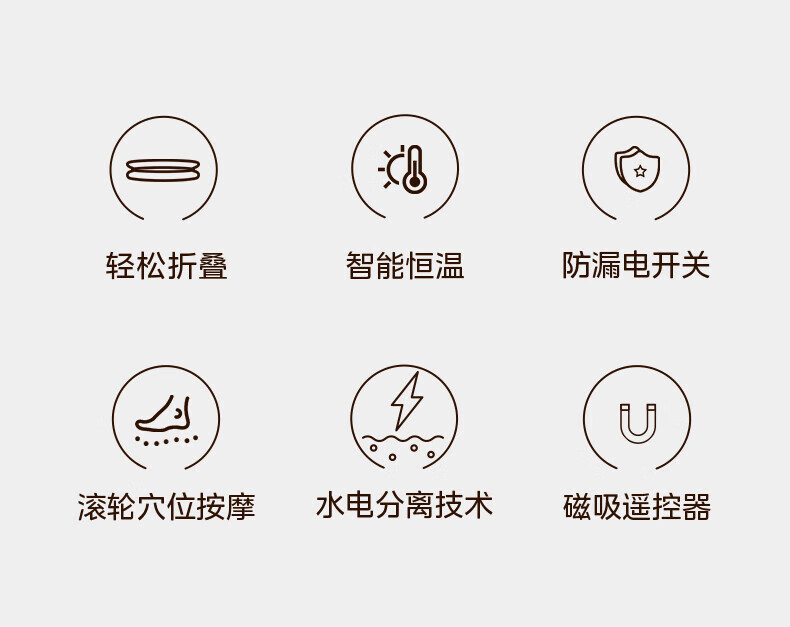 Midea泡脚桶足浴盆按摩折叠便携恒温加热泡脚盆洗脚盆送父母礼物送男女朋友礼物 MK-AY0101 白色