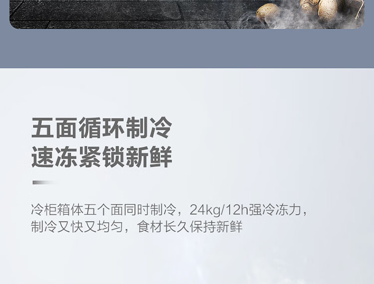 Midea521升 五面制冷商用大容积卧式单温囤货大冰柜 冷藏冷冻转换变温冷柜 BD/BC-521DKM(E)