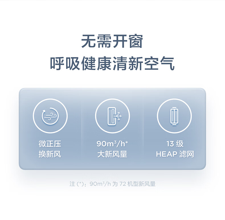 Midea3匹风语者2代 无风感 新风空调圆柱变频立式客厅中国尊柜机 智能家电 KFR-72LW/BP3DN8Y-YK100(1)