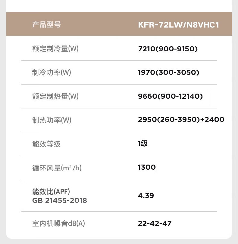 Midea 2匹/3匹 新一级能效 变频冷暖智能控温 高温除菌 客厅圆柜式空调立式柜机 锐静 KFR-72LW/N8VHC1