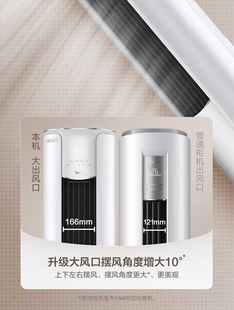 Midea3匹新风空调新风量210?/h焕新风新一级变频冷暖客厅立式柜机 3匹新风KFR-72LW/N8MKA1A