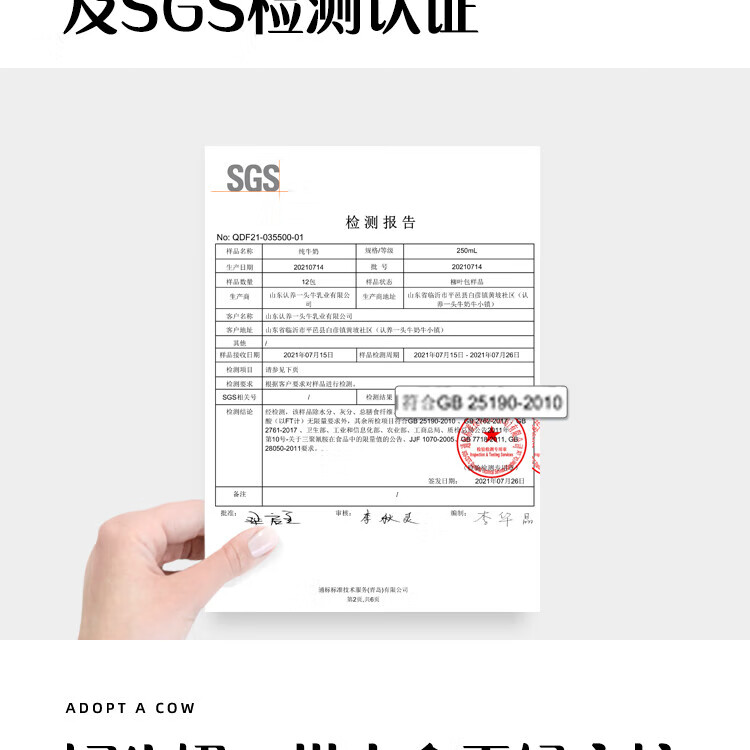 认养一头牛 纯牛奶 员工福利 企业内购 全脂纯牛奶250ml*12盒*2提