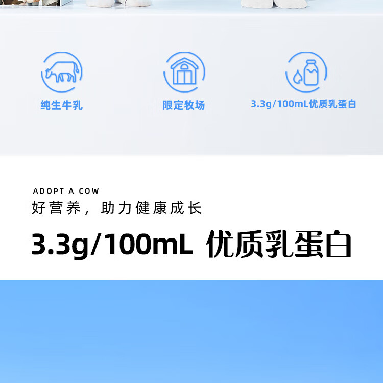 认养一头牛 纯牛奶 员工福利 企业内购 全脂纯牛奶250ml*12盒*2提