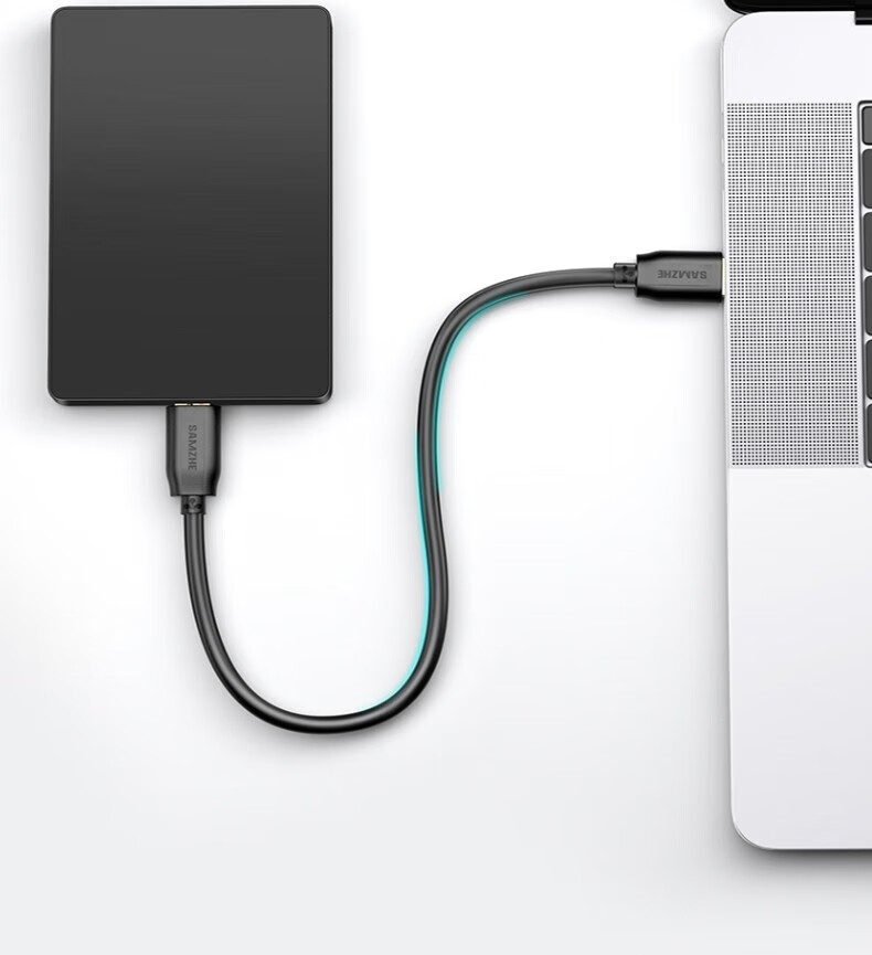 SAMZHE 山泽移动硬盘数据线MicroUSB3.0高速传输支持西数希捷MicroUSB3.0移动硬盘线1米UM-10