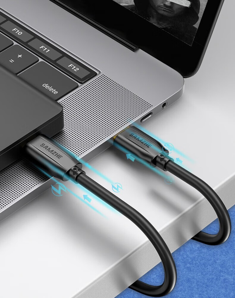 SAMZHE 山泽移动硬盘数据线MicroUSB3.0高速传输支持西数希捷MicroUSB3.0移动硬盘线1米UM-10