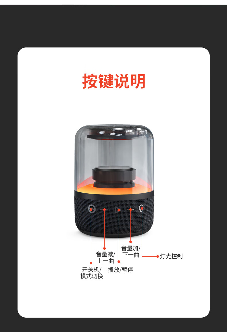 aigo T91网红无线蓝牙音箱大音量超重低音家用户外互联低音炮 T91 AI语音版