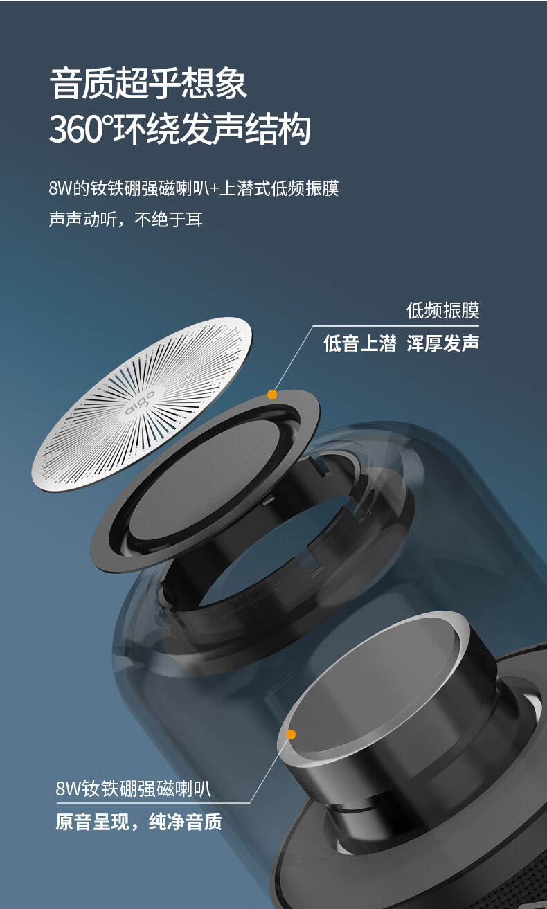 aigo T91网红无线蓝牙音箱大音量超重低音家用户外互联低音炮 T91 AI语音版