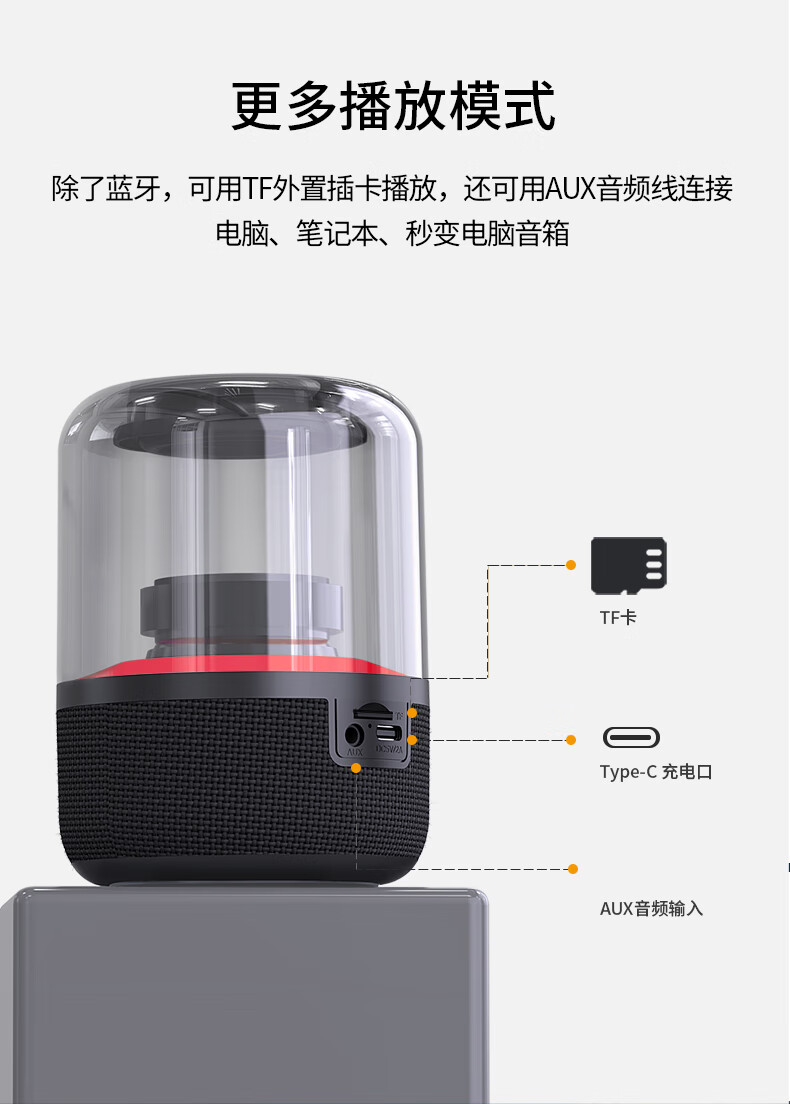 aigo T91网红无线蓝牙音箱大音量超重低音家用户外互联低音炮 T91 AI语音版