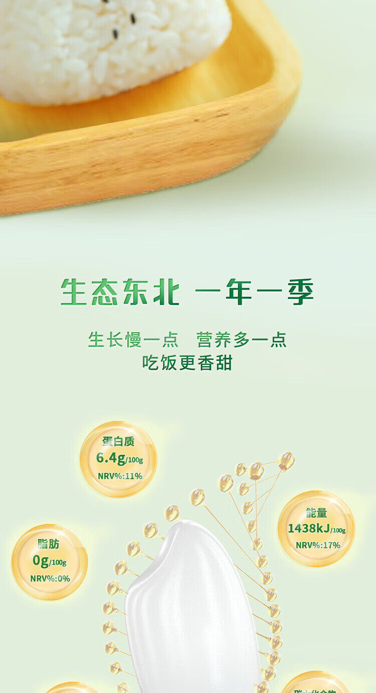 十月稻田  东北大米 粳米 长粒香大米5kg