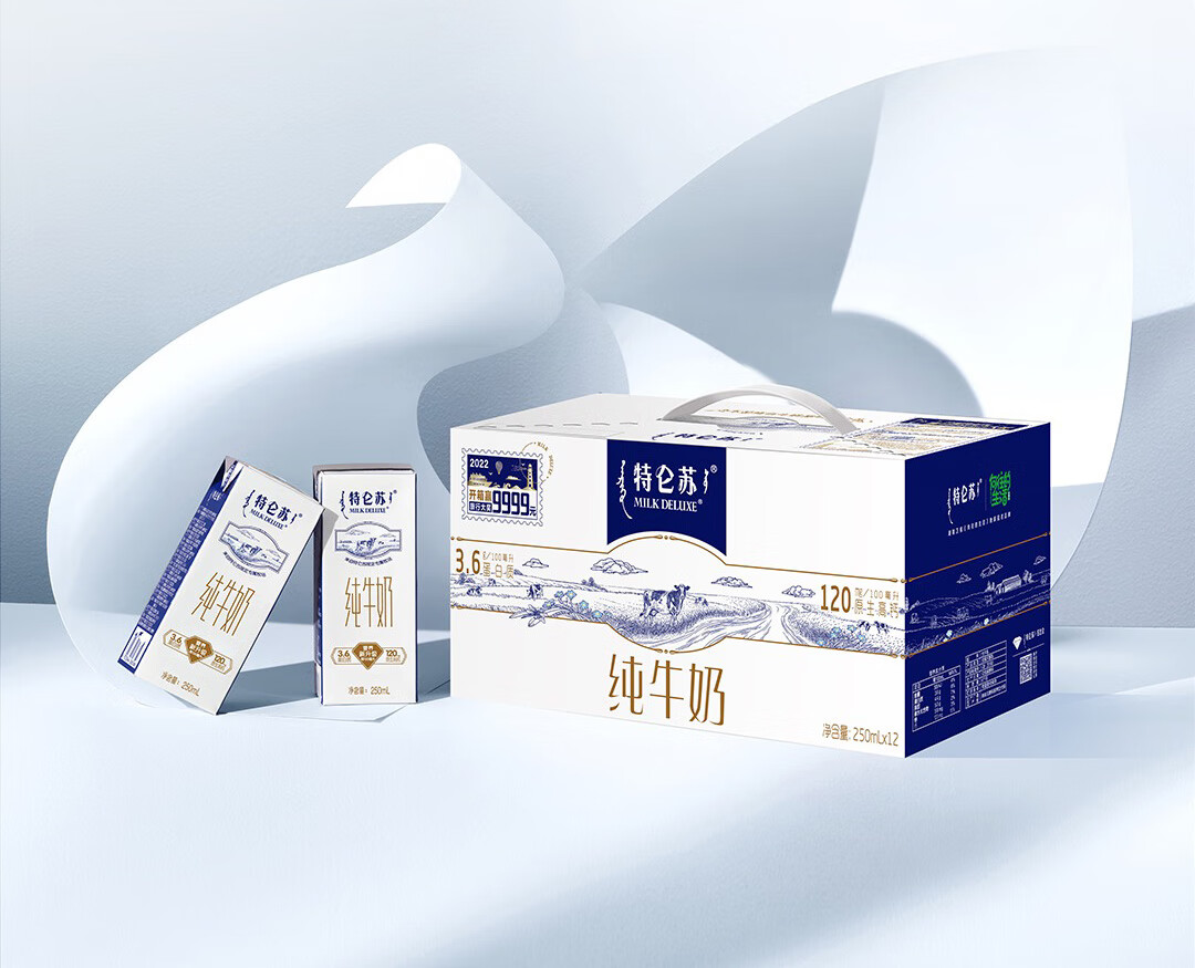 蒙牛 营养早餐   特仑苏 纯牛奶250ml*12