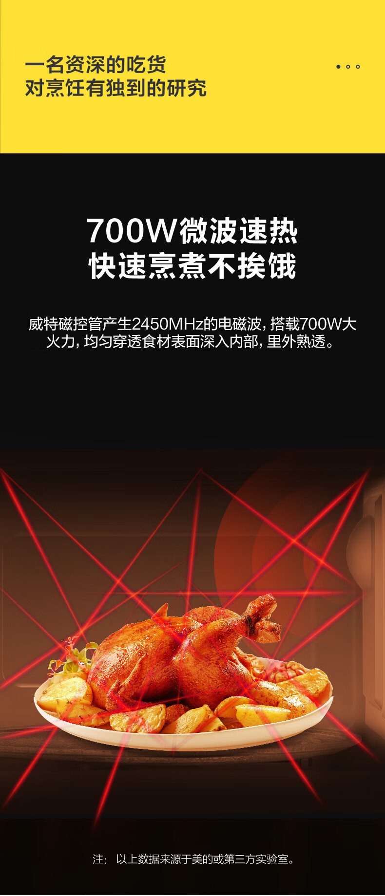 Midea美的快捷微波炉 微电脑操控 智能蒸煮菜单 20升转盘加热PM2003