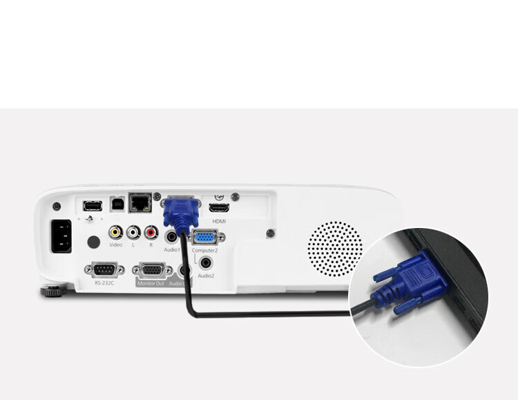 爱普生(EPSON) 投影仪 商务办公教育培训投影机 (3600流明 HDMI高清接口 3LCD 支持侧面投影) CB-X49
