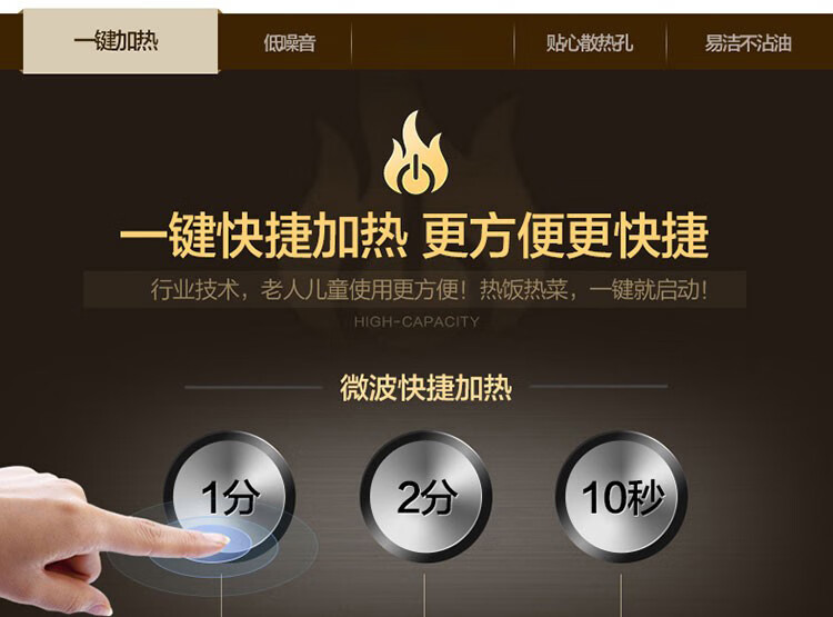 Midea美的微波炉家用平板加热20L快捷微电脑操作EM7KCG4-NR 黑色 单机 家电