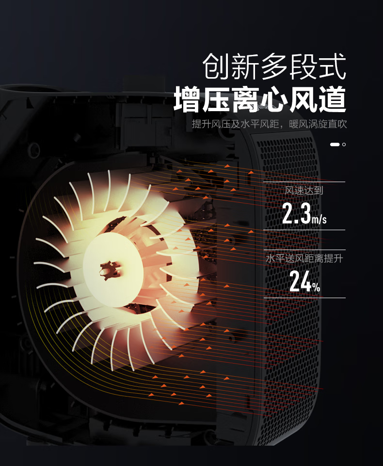 Midea取暖器家用暖风机电暖器桌面气冷暖两用速热便携卧室办公室小型暖手宝 【便携不占地】HF18C