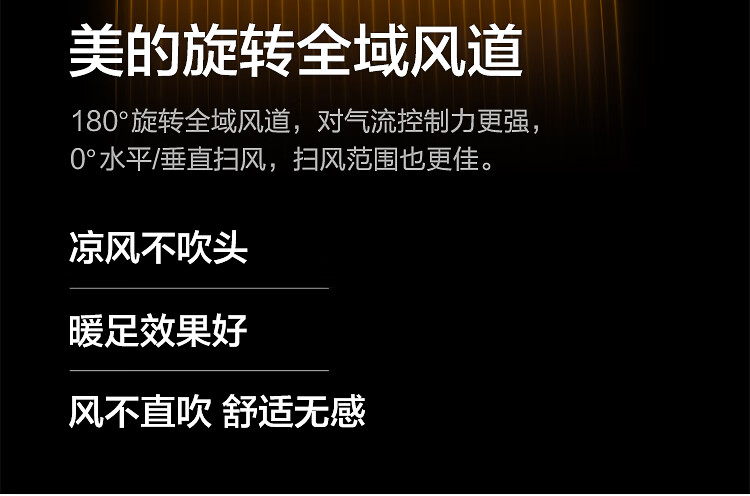 Midea旋耀1.5匹 新一级能效 智能家电 变频冷暖壁挂式空调 180°旋转风道 KFR-35GW/N8MXA1