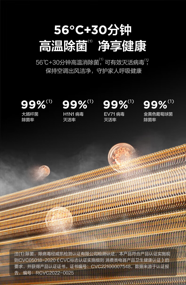 Midea风俊 大1匹 新一级能效 家用挂机 变频快速制冷制热 自清洁 APP智控 KFR-26GW/N8VHC1