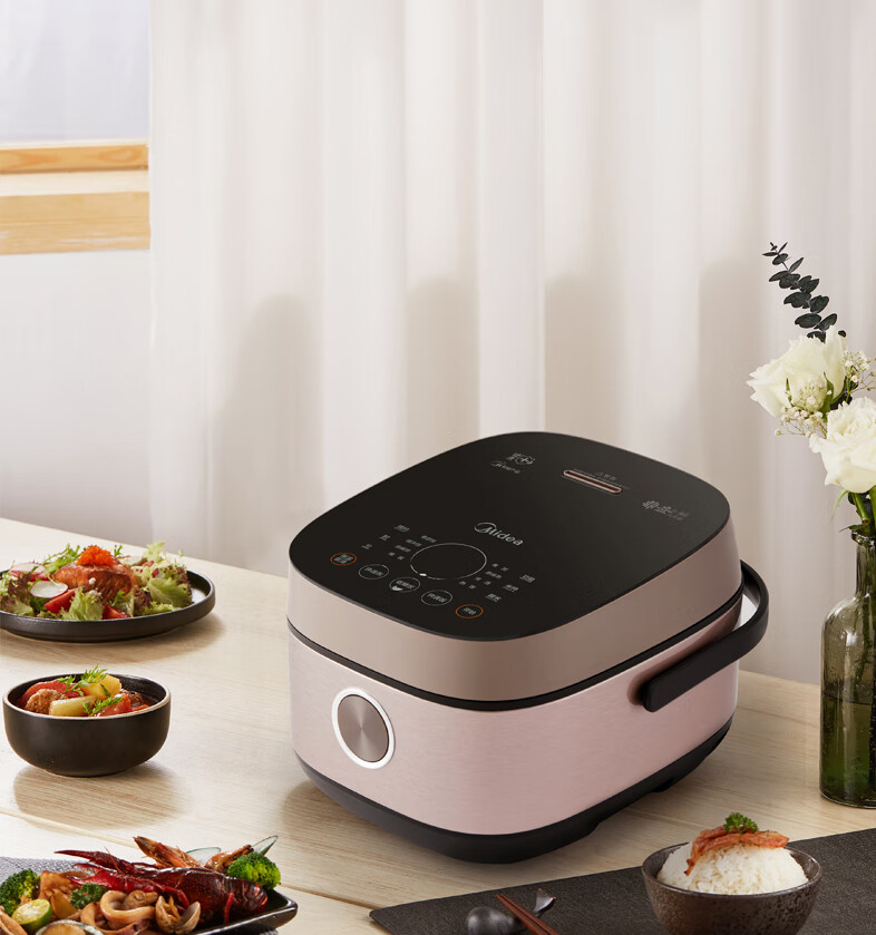 美的（Midea）智能电饭煲立体IH电磁加热4升容量多功能钛金鼎釜煮饭锅MB-EFB4020HL