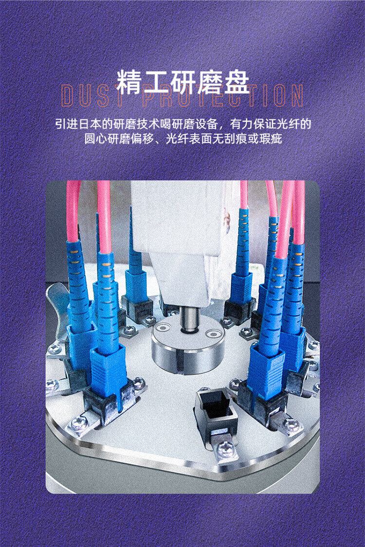 SAMZHE 山泽光纤铠装跳线FC-STOM4多模双芯 50米KG4-FCST50