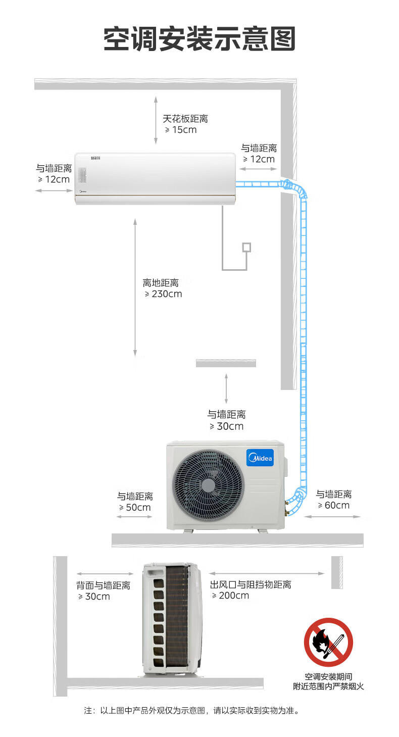 Midea新风空调升级款 1.5匹 焕新风 新一级智能挂机变频冷暖壁挂式 KFR-35GW/N8MKA1A