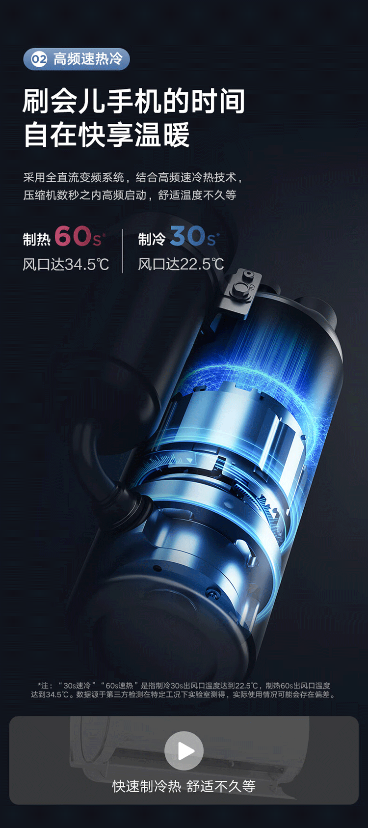 Midea空调挂机 新一级能效 智能变频冷暖 防直吹壁挂式空调  1.5匹 风酷大风口KFR-35GW/N8XHC1