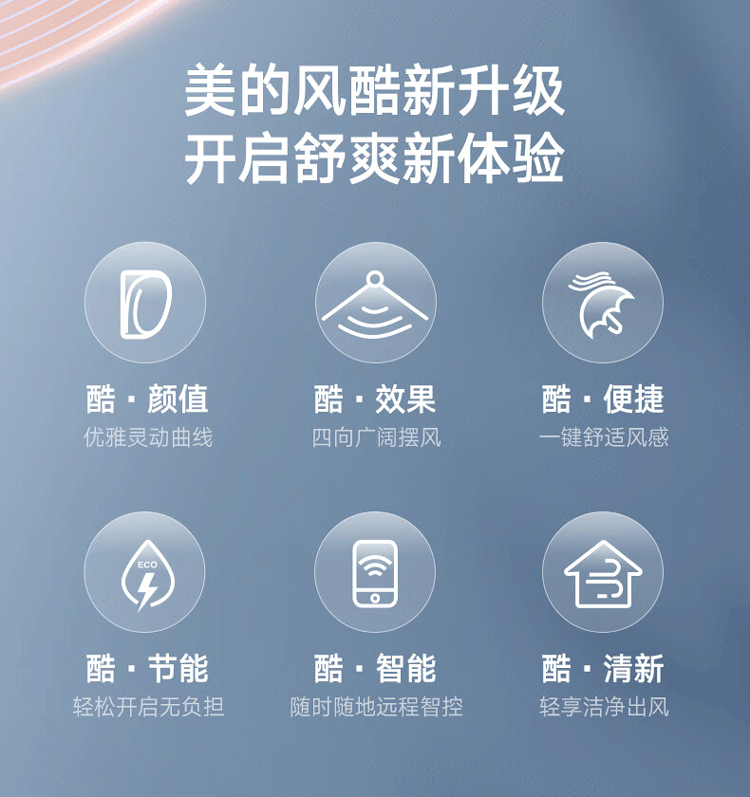 Midea空调挂机 新一级能效 智能变频冷暖 防直吹壁挂式空调  1.5匹 风酷大风口KFR-35GW/N8XHC1