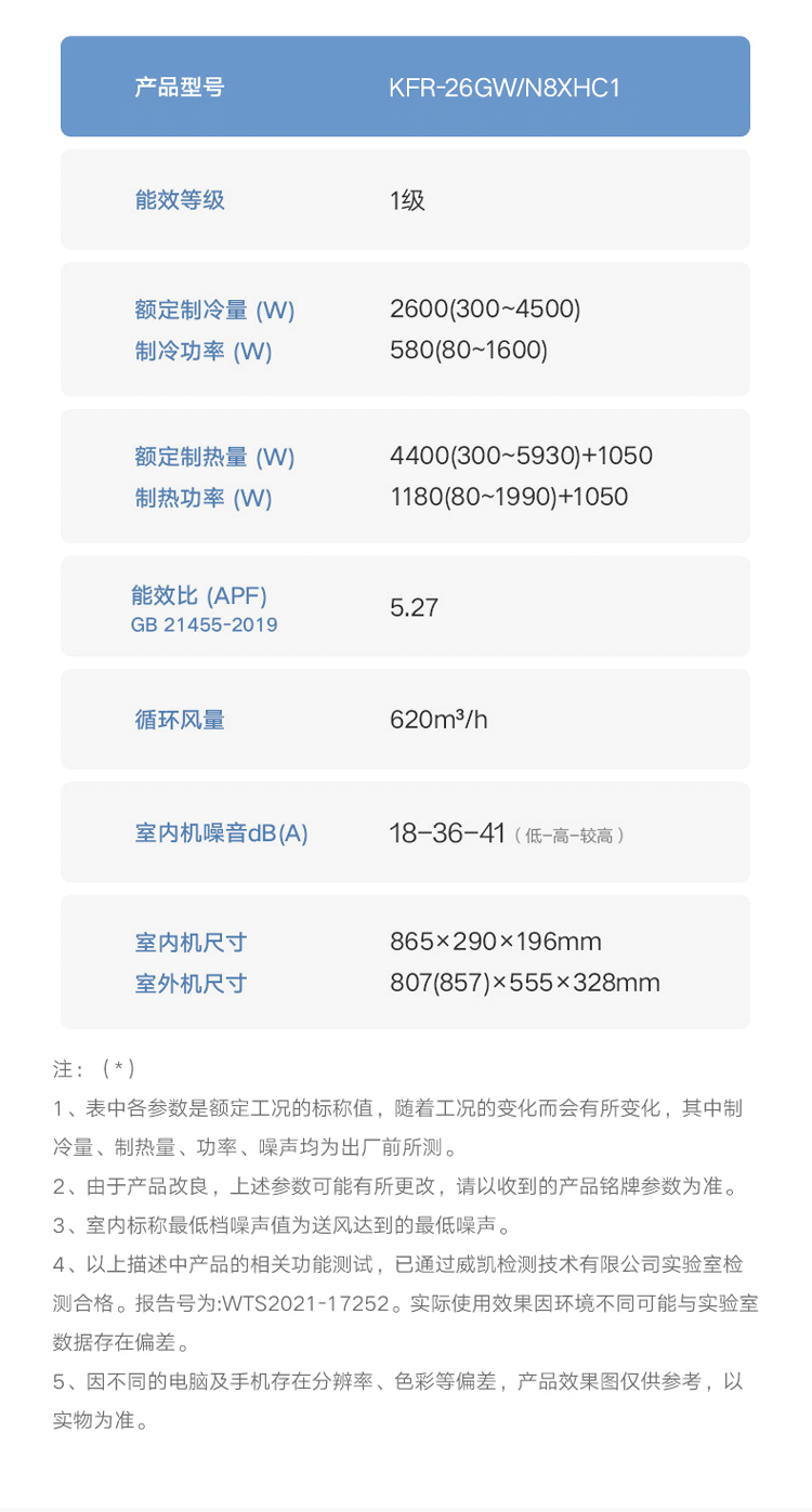 Midea空调挂机 新一级能效 智能变频冷暖 防直吹壁挂式空调  1.5匹 风酷大风口KFR-35GW/N8XHC1